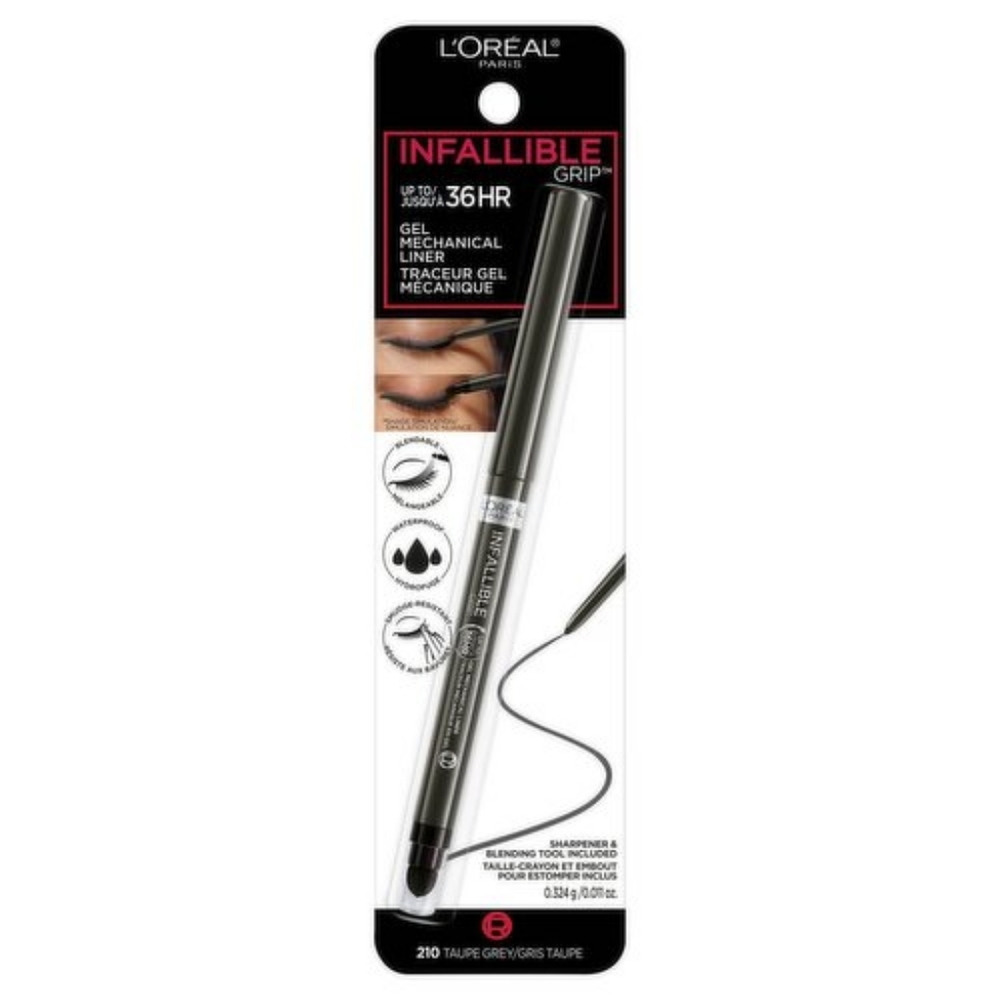 L'Oréal Paris Infallible Grip Gel Mechanical Liner, 210 Taupe Grey